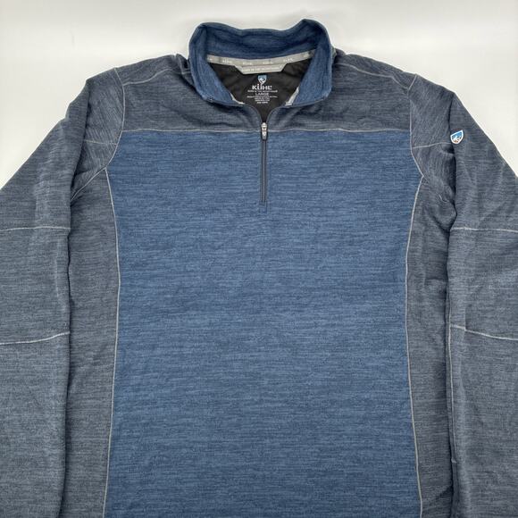 Kuhl Ryzer Shirt Men Large Gray Quarter Zip Outdoor Gorpcore Sweater Performance - Picture 1 of 16